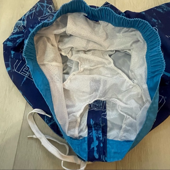 Bud Light Men’s Blue Swimming Trunks with Built in Mesh Briefs Size XL - Picture 6 of 9